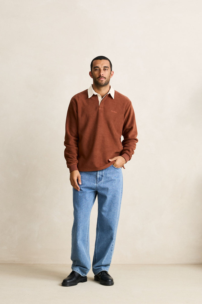 Chasm Polo Fleece Baked Clay