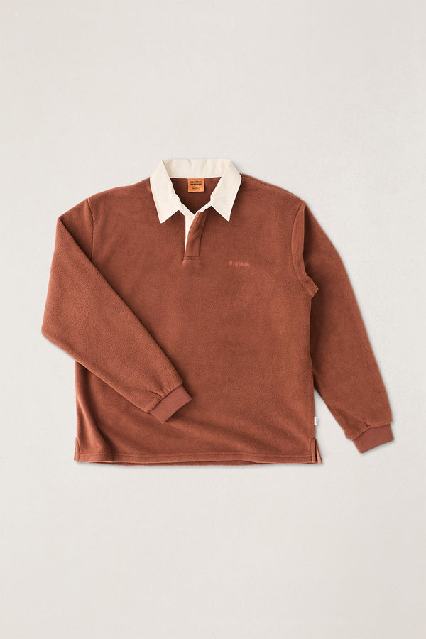 Chasm Polo Fleece Baked Clay