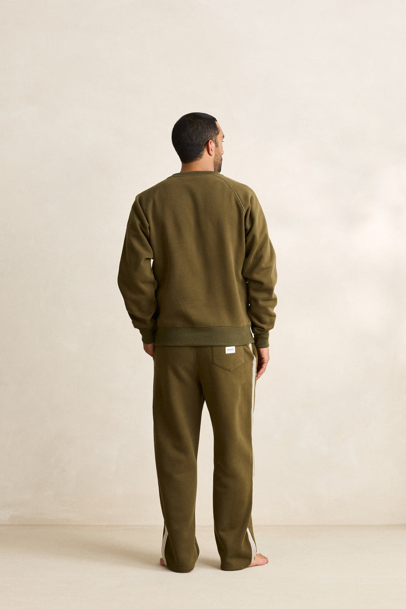 Tape Track Pullover  Olive