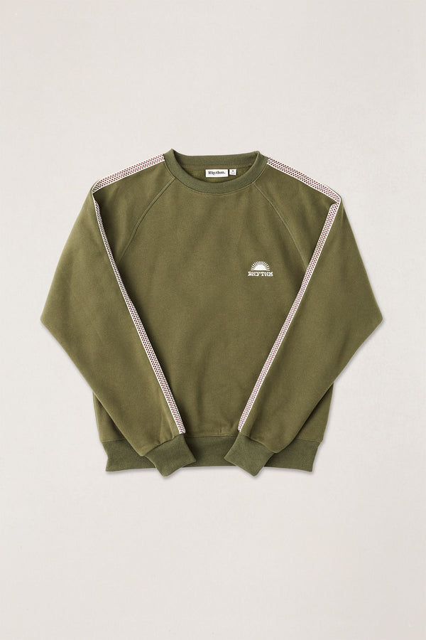 Tape Track Pullover  Olive