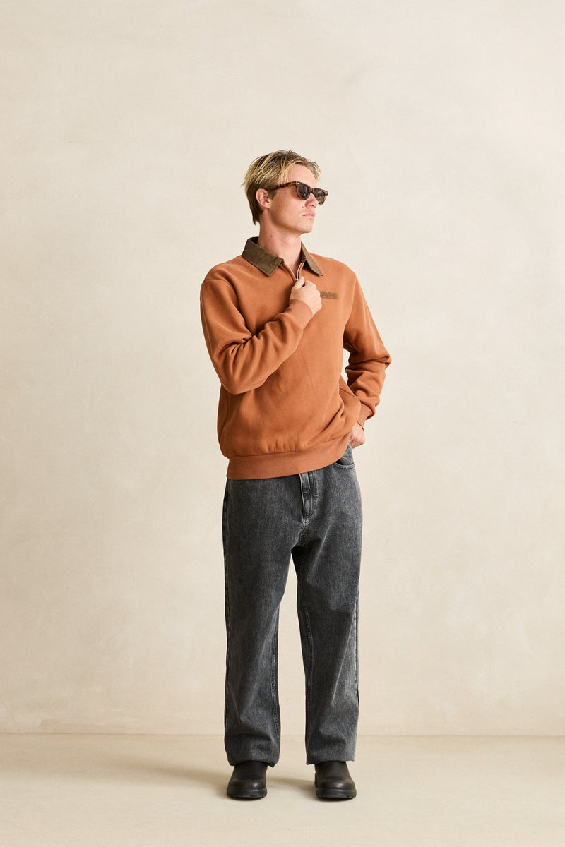 Sutton Quarter Zip Fleece Caramel