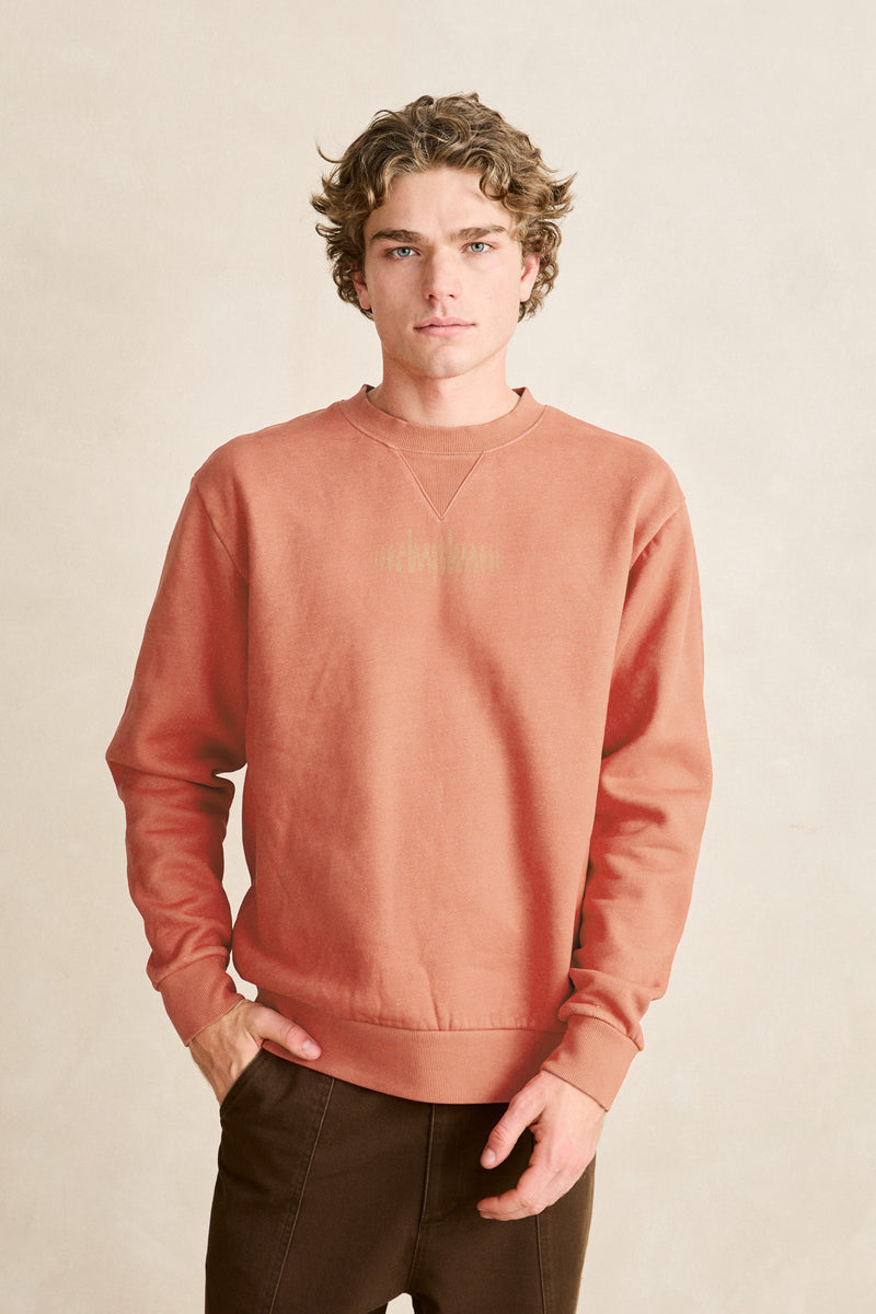 Tremolo Fleece Crew Terracotta