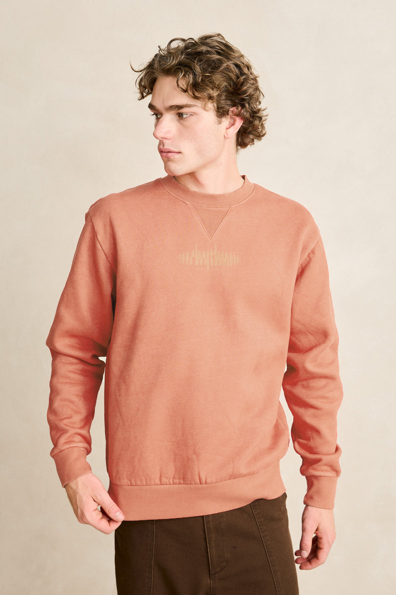 Tremolo Fleece Crew Terracotta