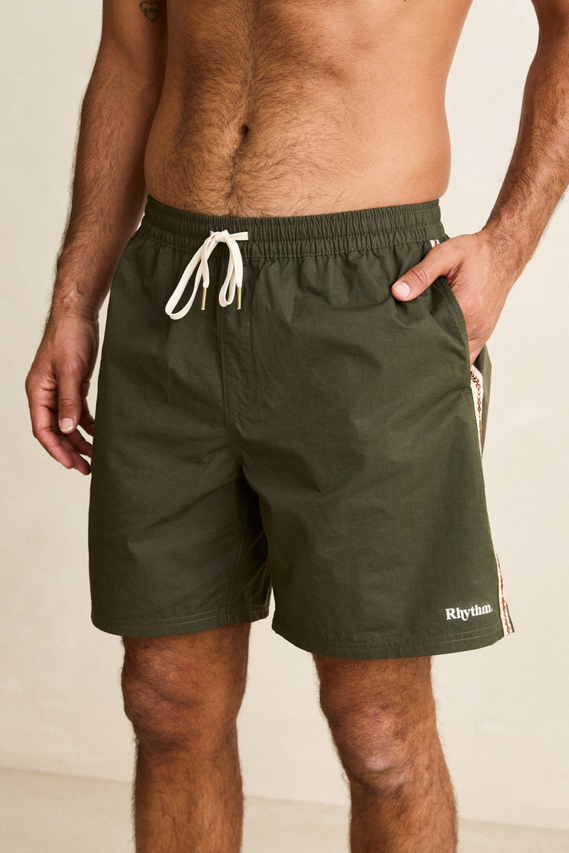 Woven Tape Beach Short Olive