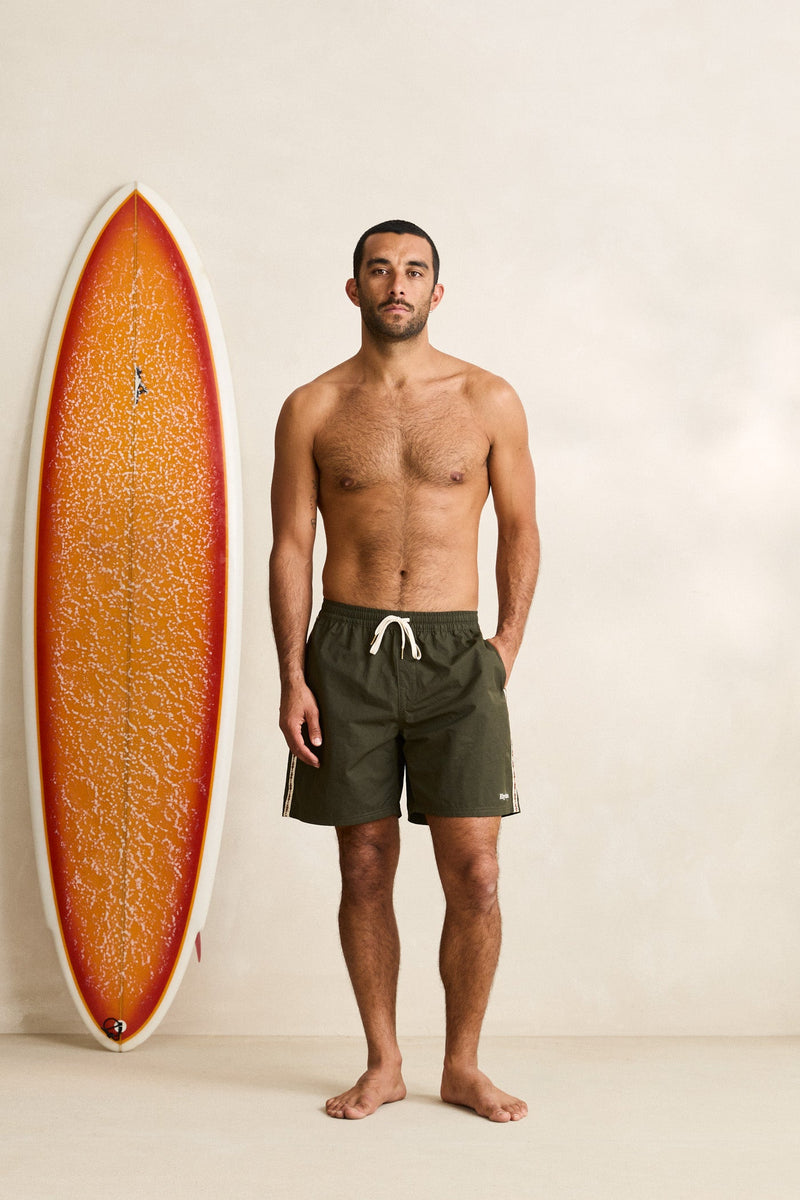Woven Tape Beach Short Olive
