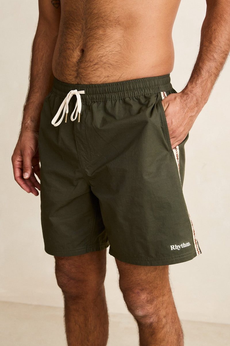 Woven Tape Beach Short Olive