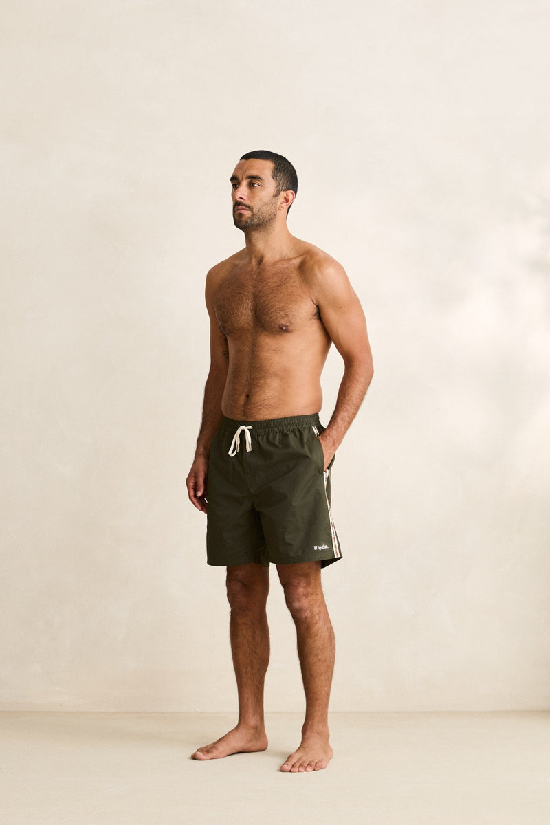 Woven Tape Beach Short Olive