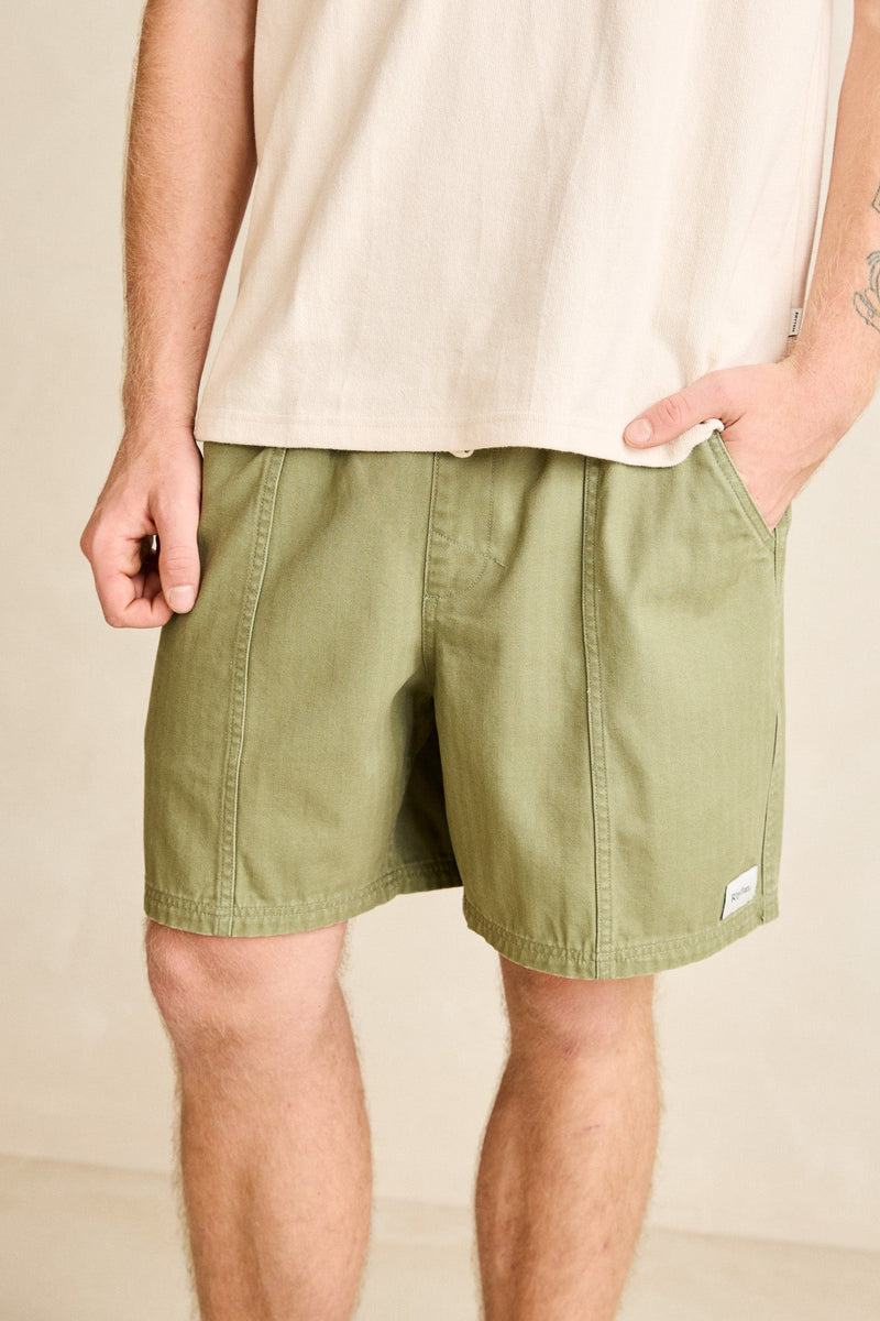 Haight Herringbone Jam Olive