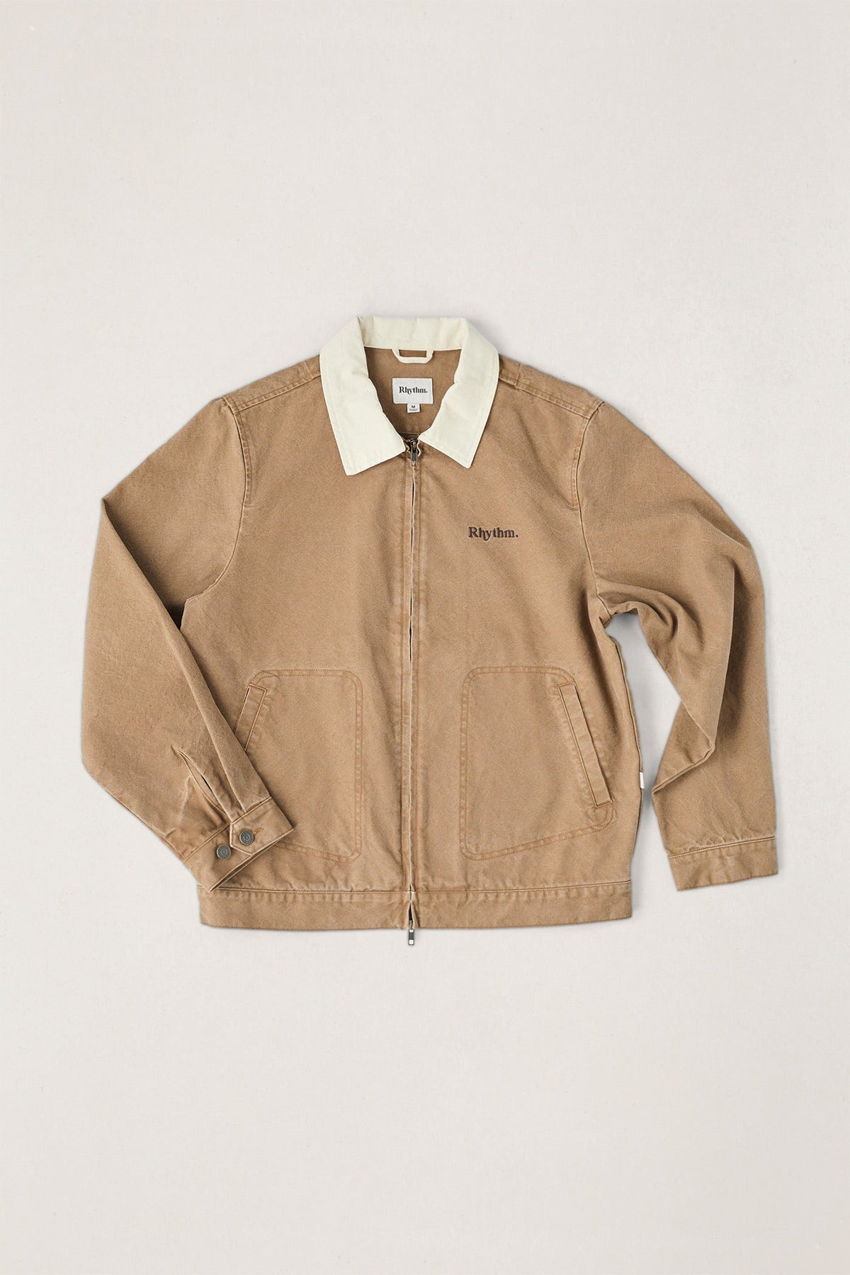 COTTON LINEN SULFIDED OZONE JACKET WITH 4POCKETS AND DOUBLE
