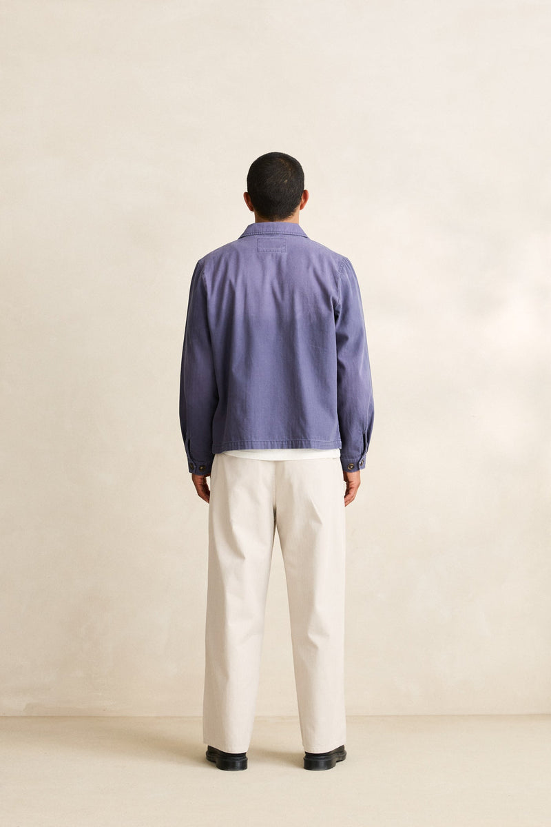 Herringbone Sun Wash Jacket Vintage Blue