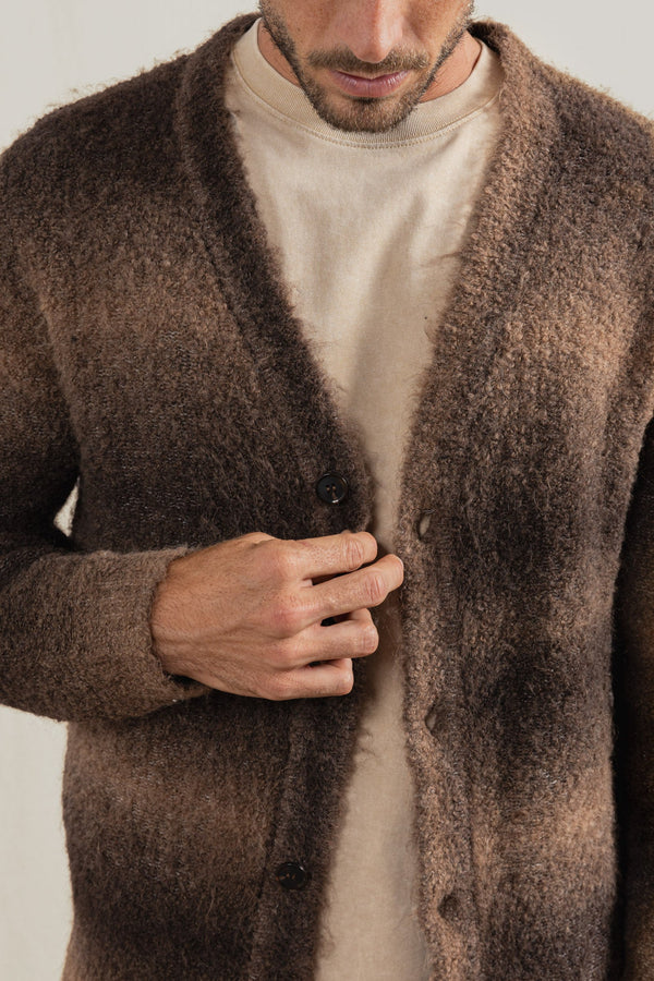 Essential Gradient Cardigan Chocolate