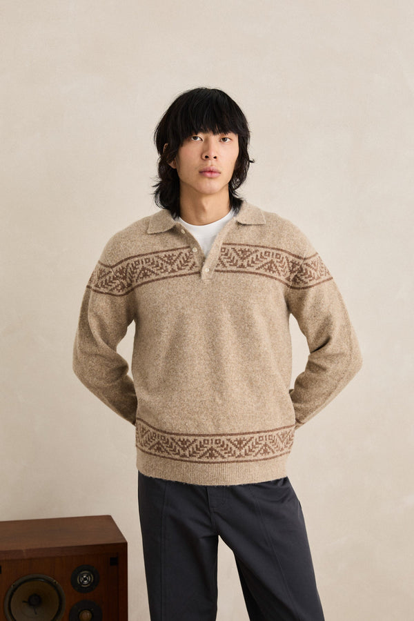 Longreach Jaquard Knit Natural
