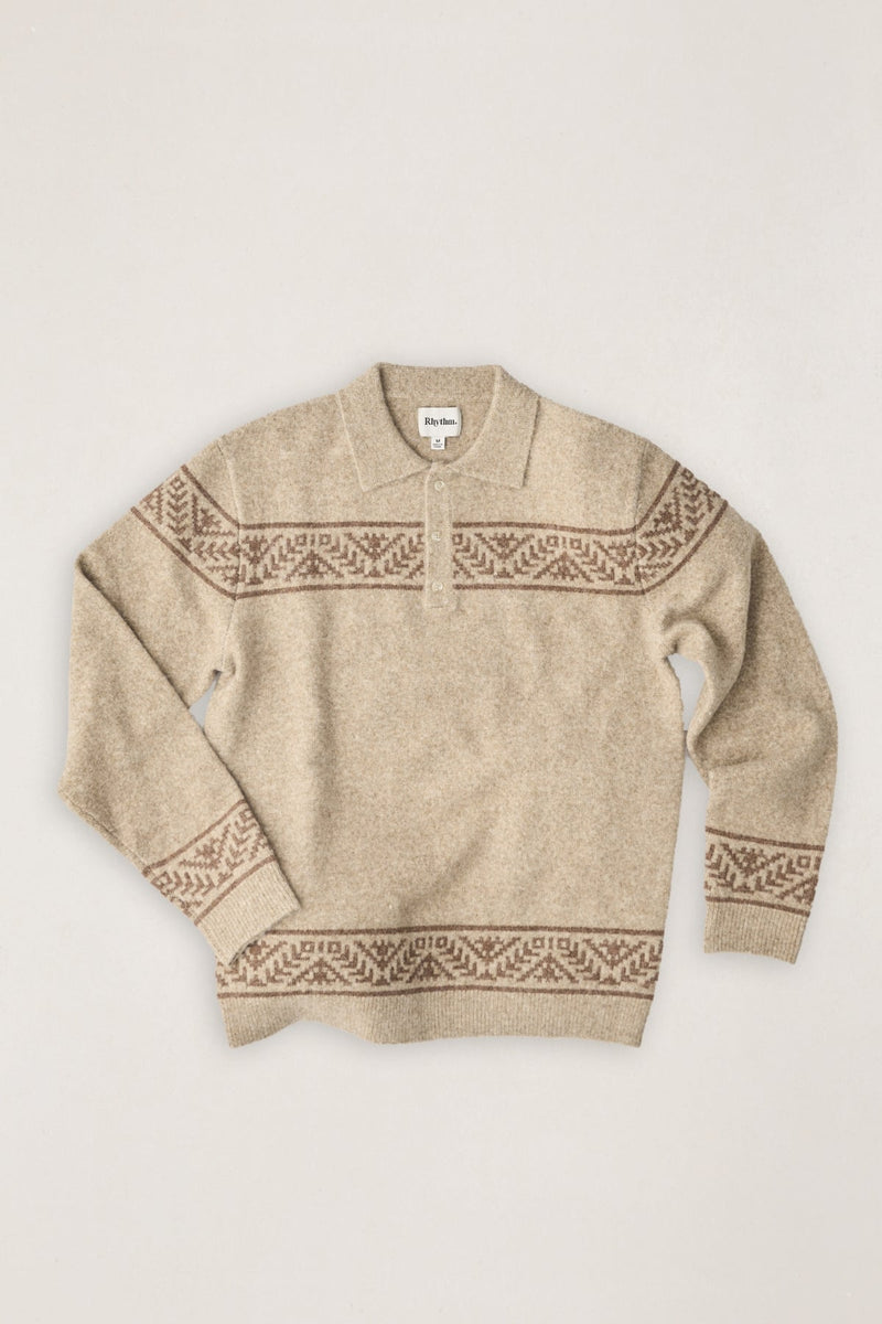 Longreach Jaquard Knit Natural