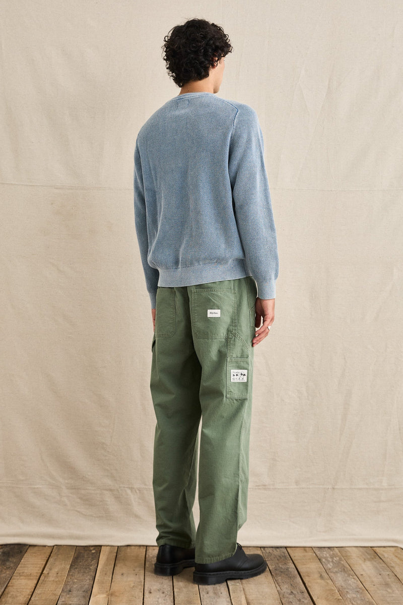 Polu Crew Knit Washed Blue