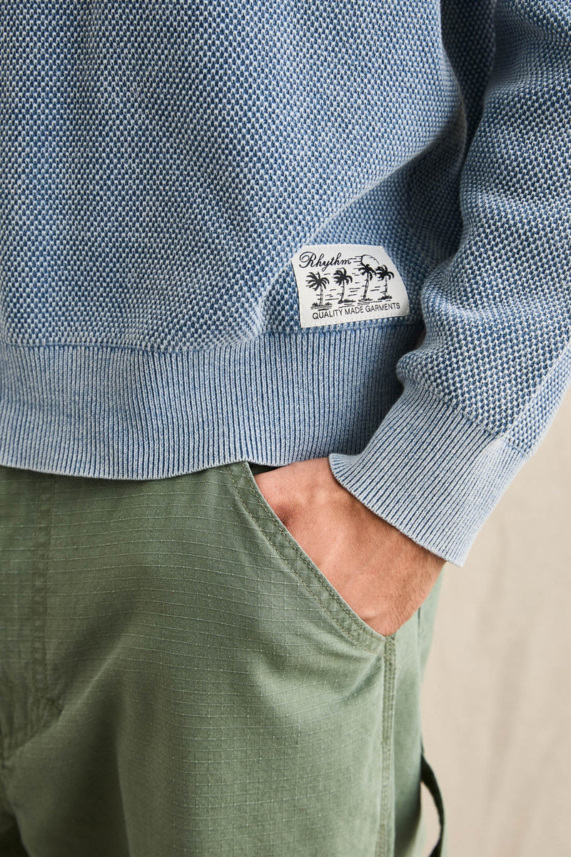 Polu Crew Knit Washed Blue