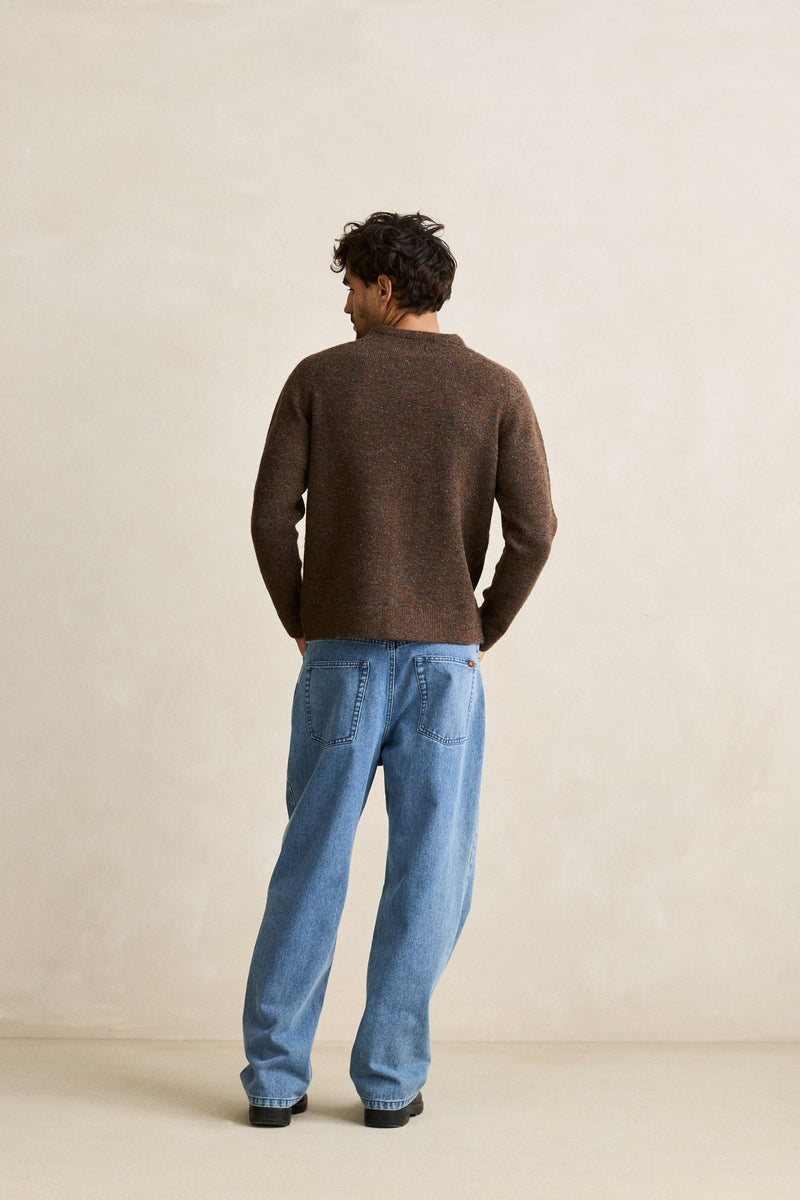 Scramble Crew Knit Brown