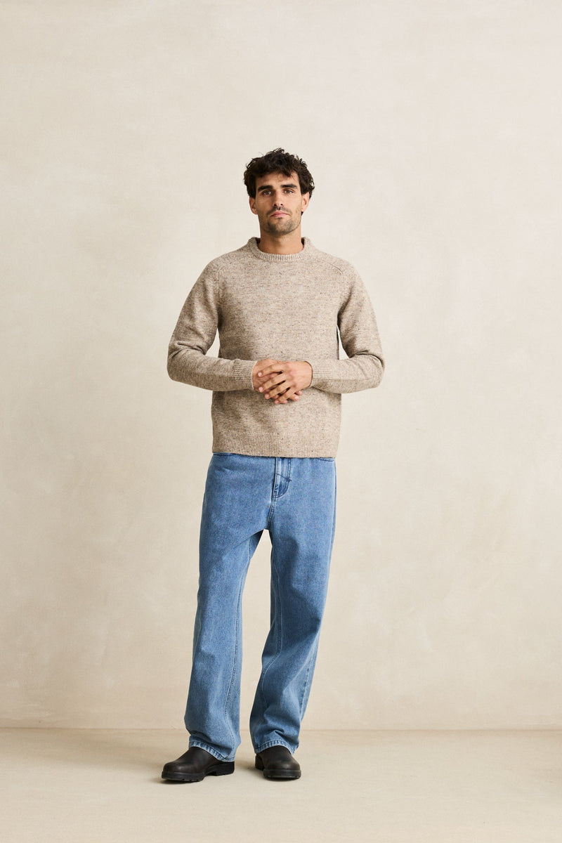 Scramble Crew Knit Natural