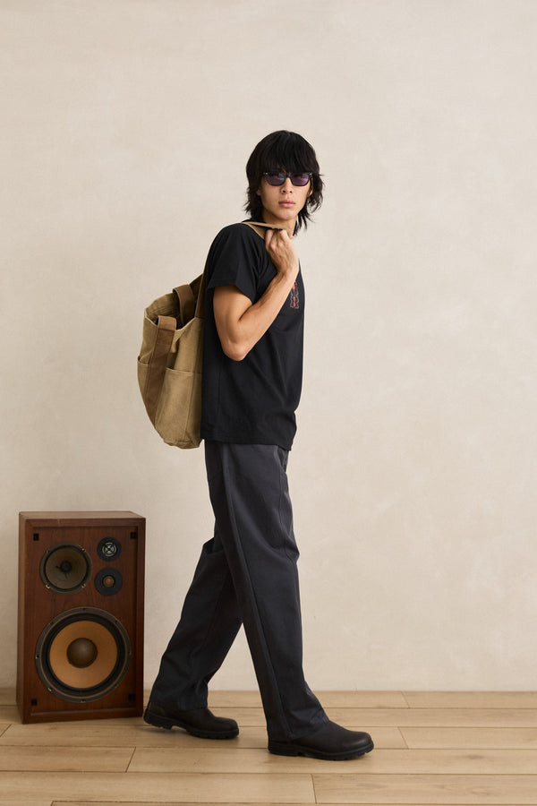 Straight Cut Slacks Charcoal