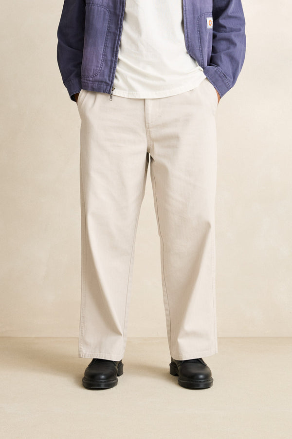 Relaxed Herringbone Pant Sand