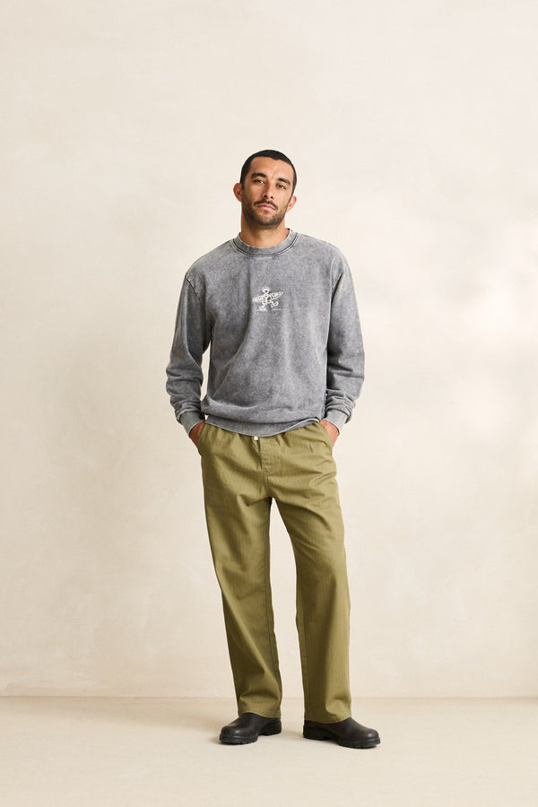 Essential Herringbone Jam Pant Olive