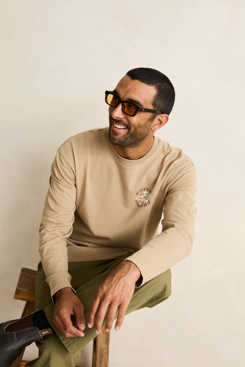 Jaunt Vintage Ls T-Shirt Macadamia