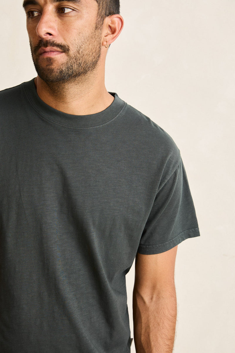 Essential Slub Band Ss T-Shirt Vintage Black