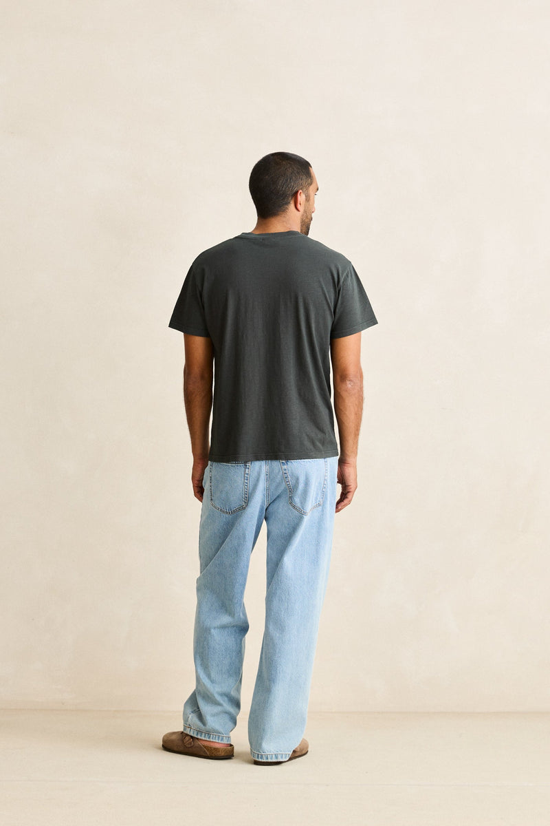 Essential Slub Band Ss T-Shirt Vintage Black