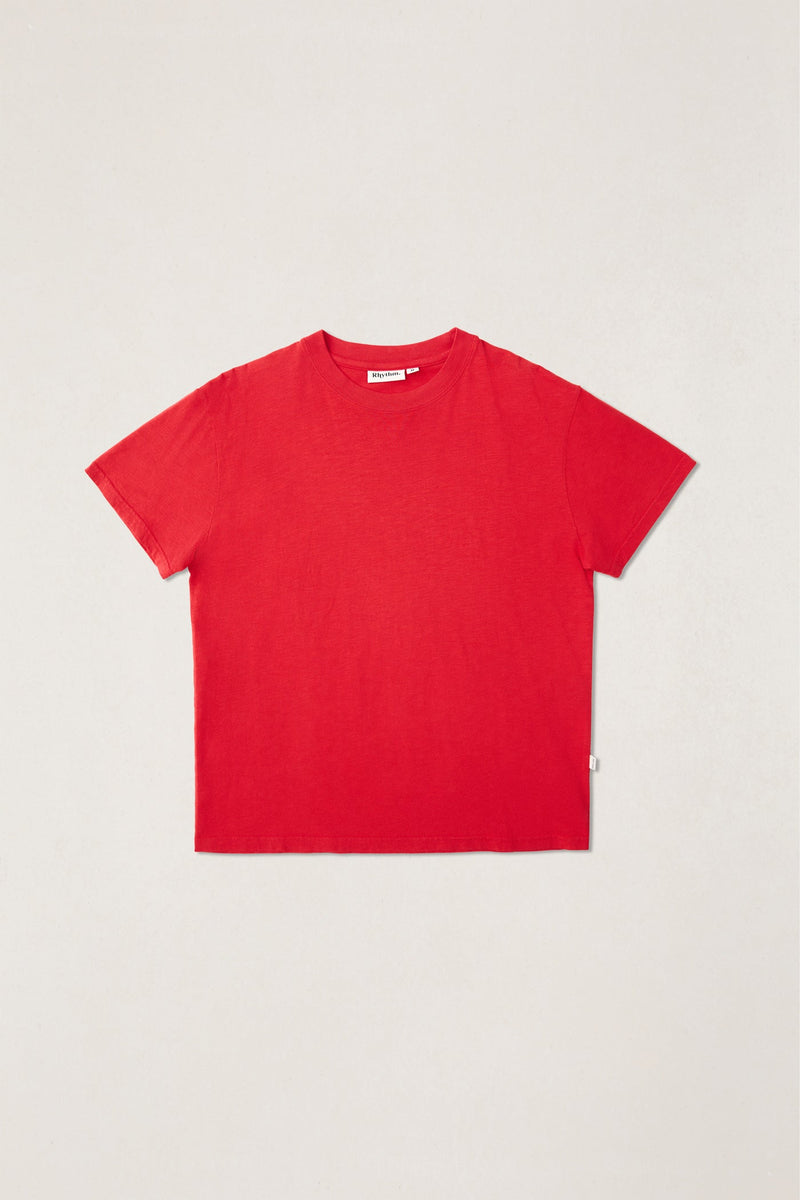 Essential Slub Band Ss T-Shirt Red
