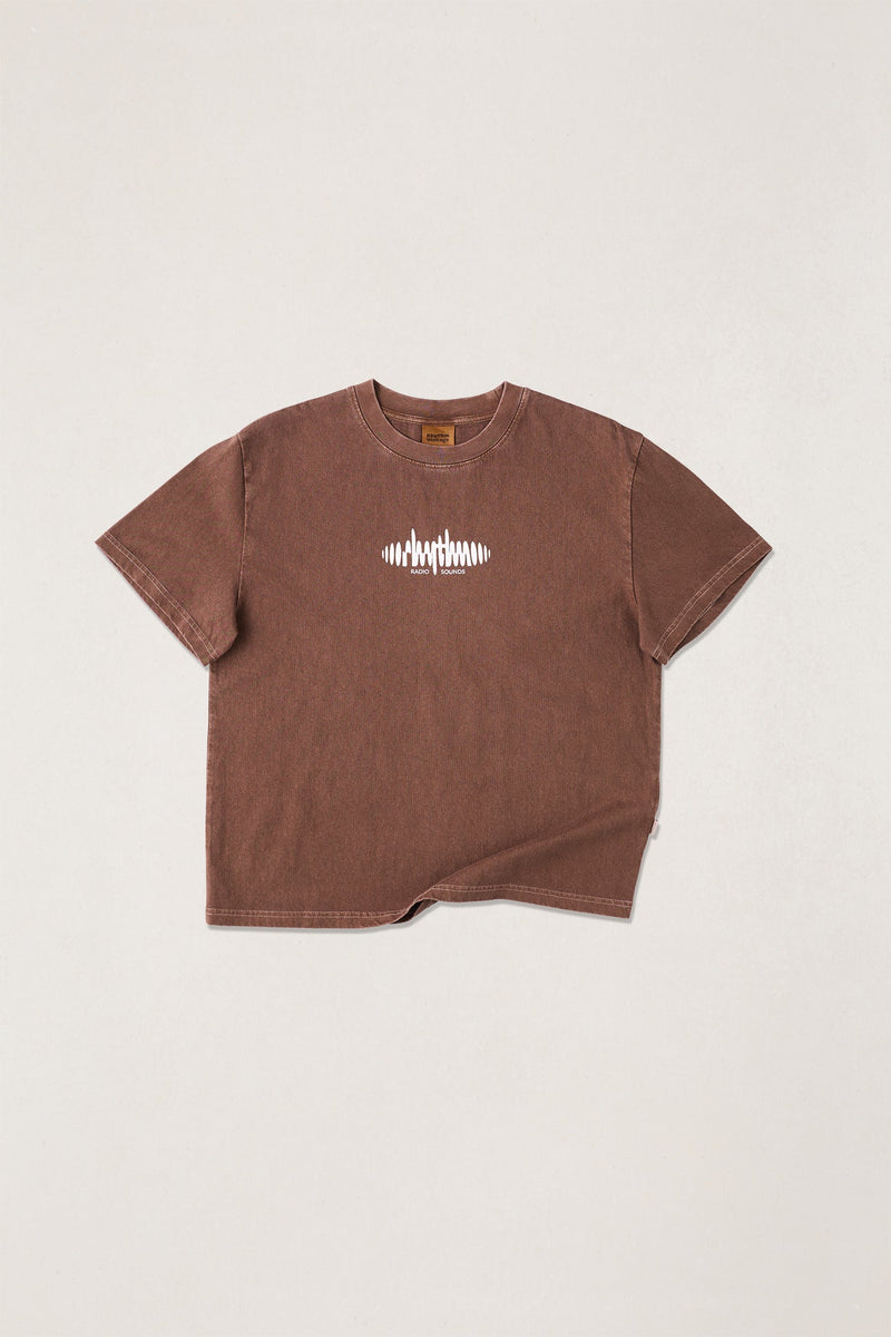 Sounds Contrast Band Ss T-Shirt Chocolate