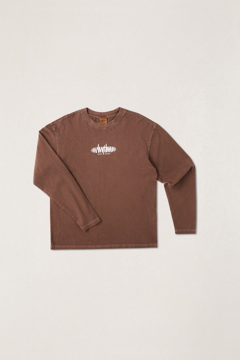 Sounds Contrast Ls T-Shirt Chocolate