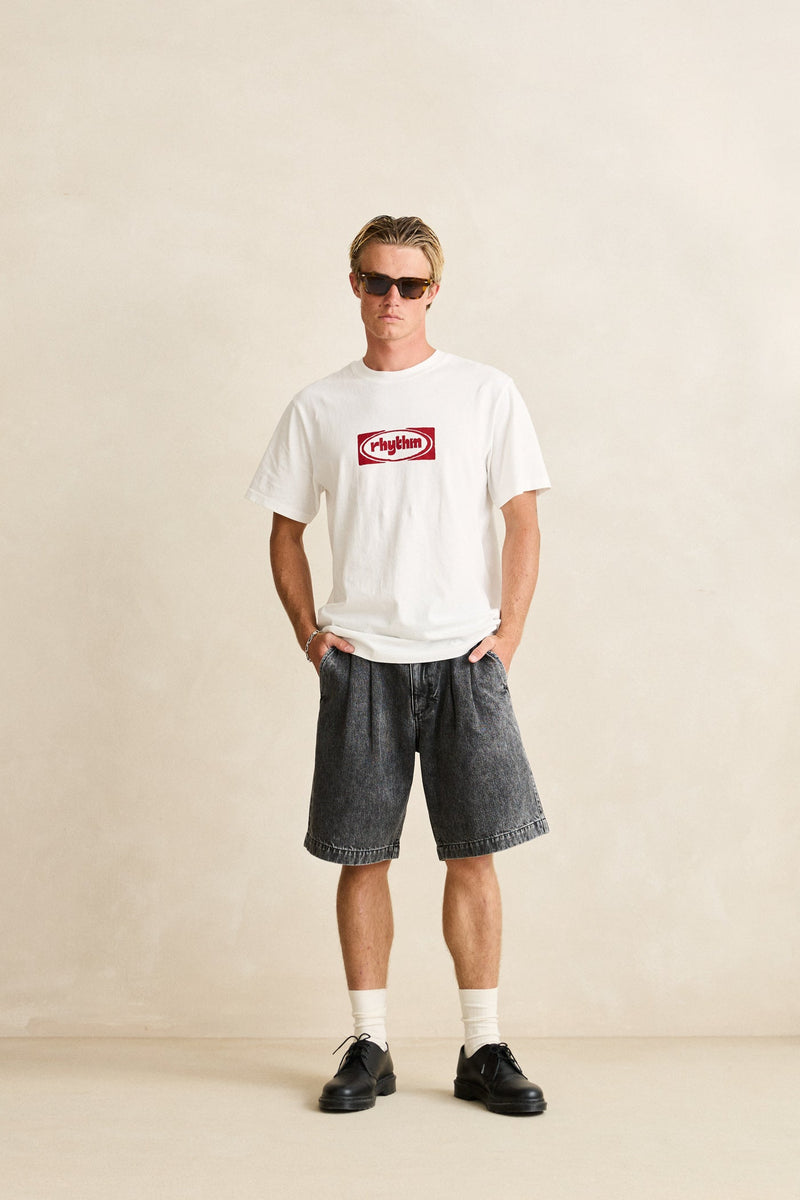 Double Pleated Short Charcoal