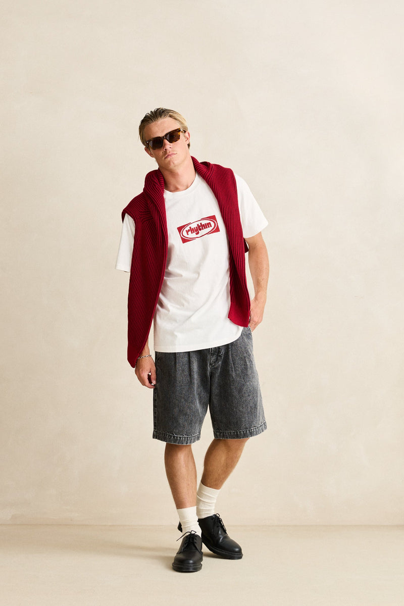 Double Pleated Short Charcoal