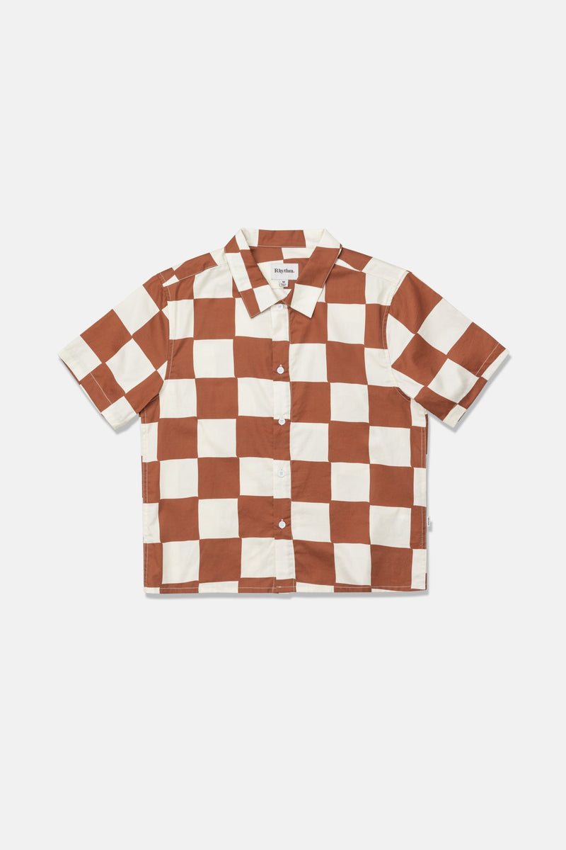 Rhumba Check Crop Ss Shirt Brown