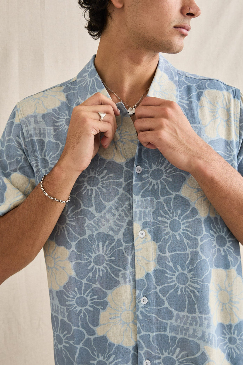 Breeze Ss Shirt Multi Blue