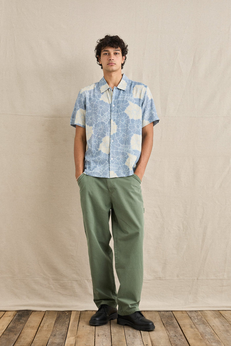 Breeze Ss Shirt Multi Blue