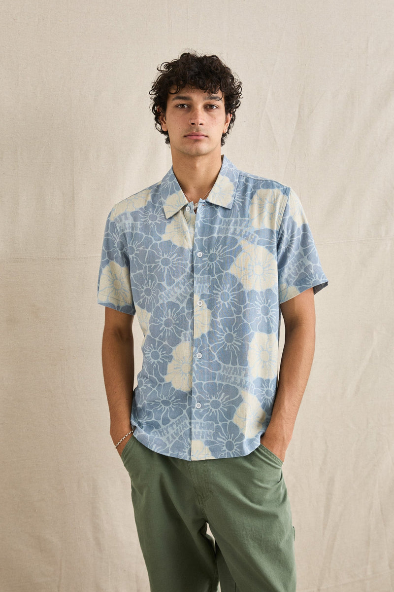 Breeze Ss Shirt Multi Blue