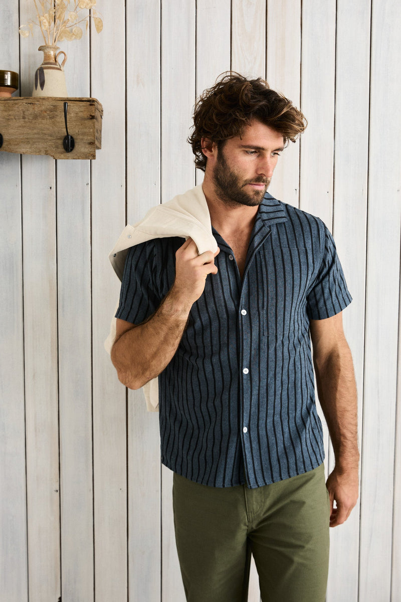 Crux Ss Shirt Indigo Stripe