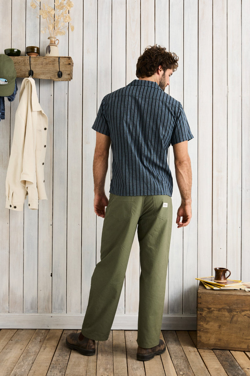 Crux Ss Shirt Indigo Stripe