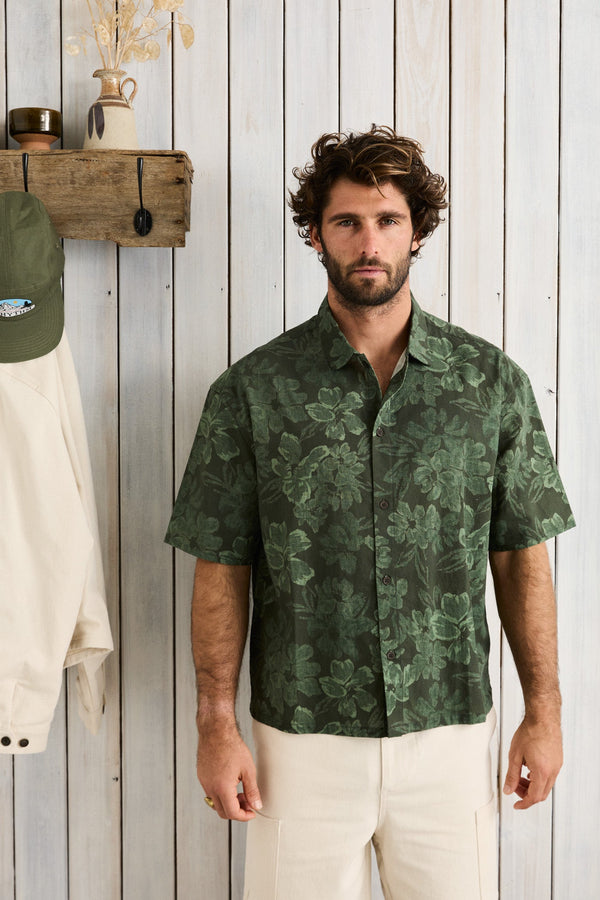 Traverse Ss Shirt Canopy Green