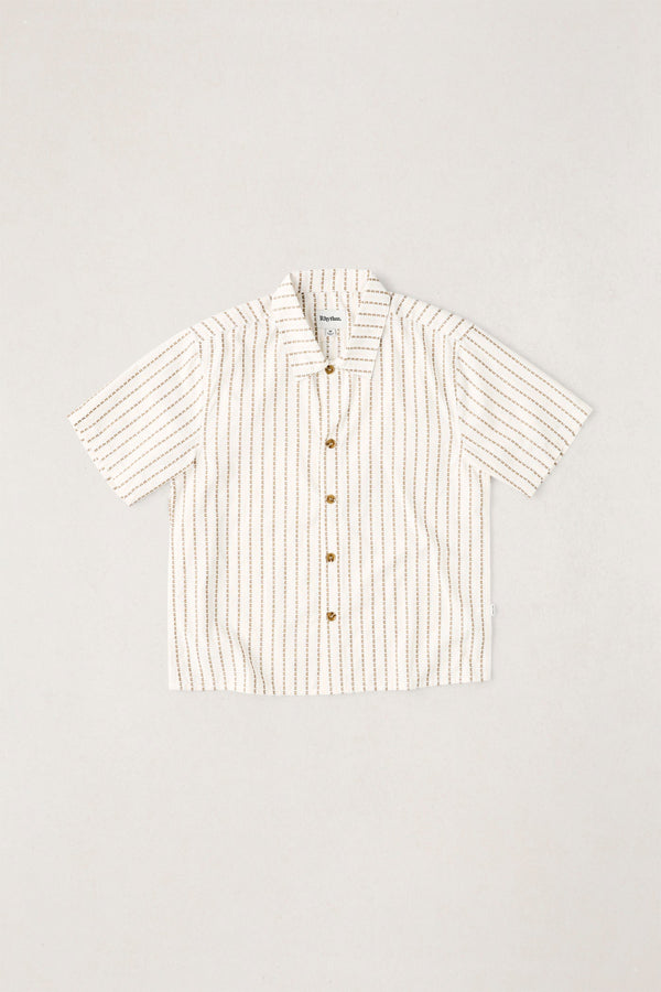 Vacation Stripe Crop Ss Shirt Multi