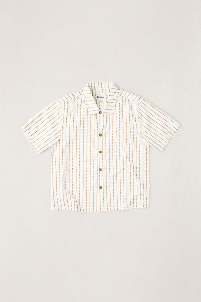 Vacation Stripe Crop Ss Shirt Multi