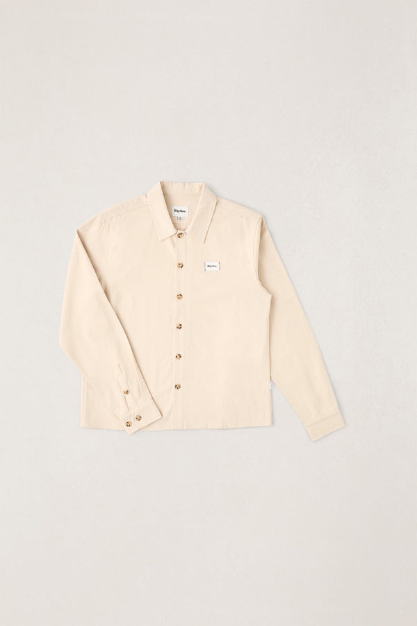 Twill Crop Ls Shirt Natural