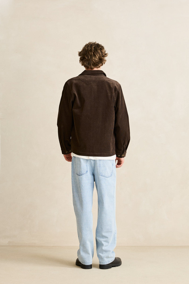 Broadcast Cord Overshirt Chocolate