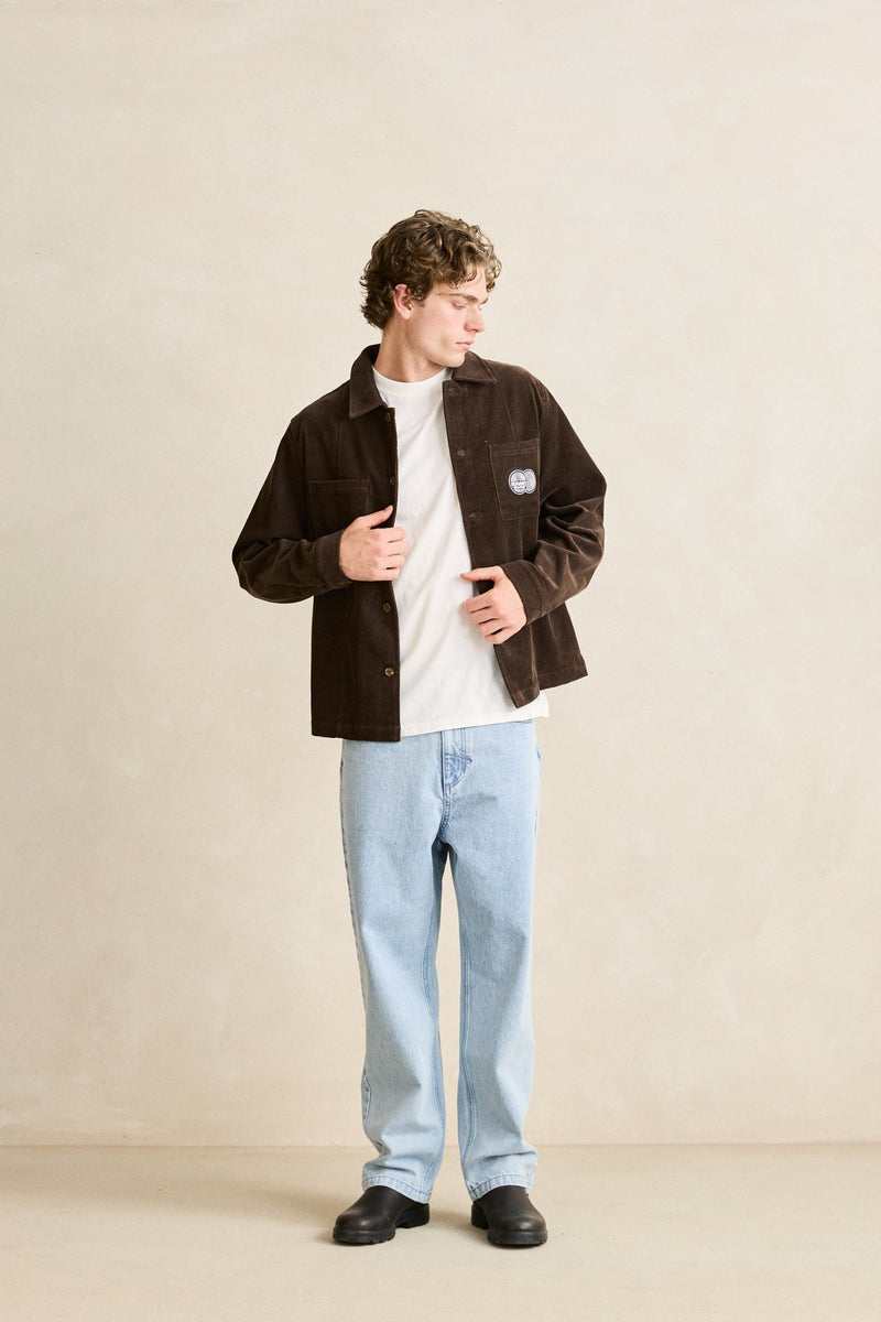 Broadcast Cord Overshirt Chocolate
