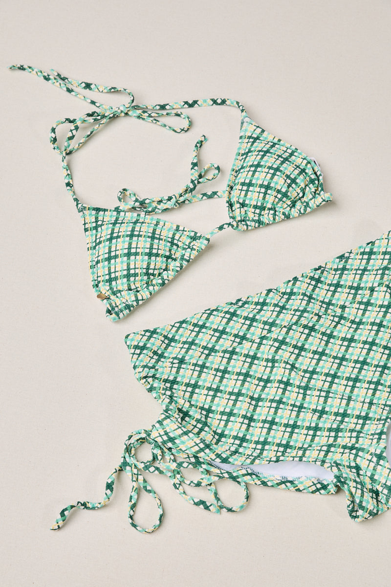 Poolside Plaid Drawstring Short