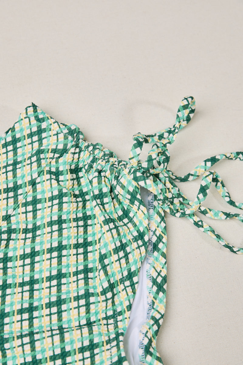 Poolside Plaid Drawstring Short