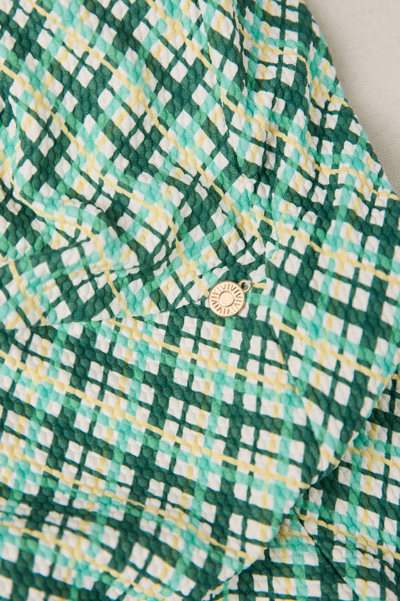 Poolside Plaid Drawstring Short