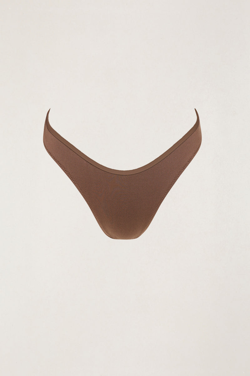 Bonsai Rib Hi Cut Pant  Chocolate