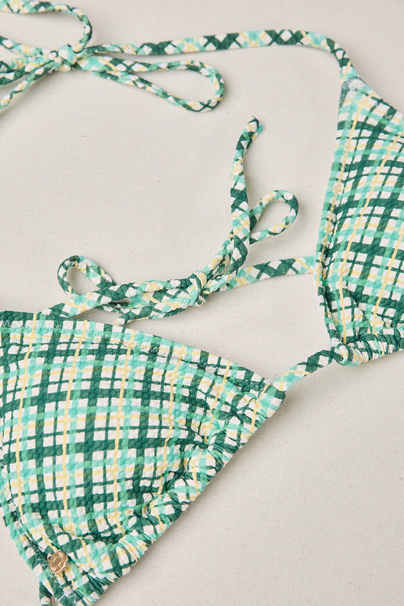 Poolside Plaid Slide Tri Top