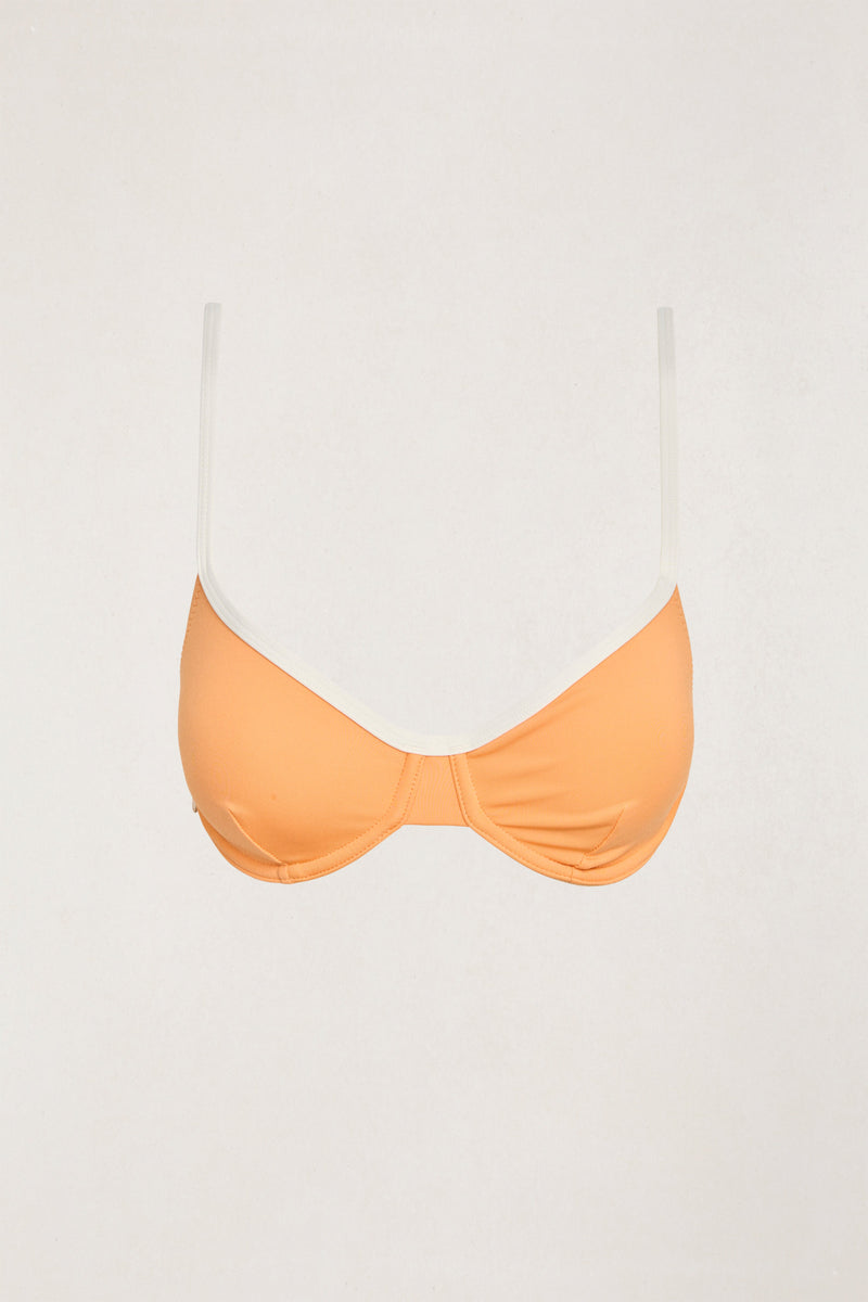 Contrast Underwire Top Apricot